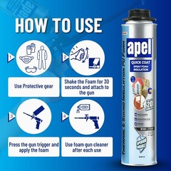 Apel Spray Foam Insulation Kit (12 x 32.80 oz./240 Bd ft) Heat and Acoustic Insu