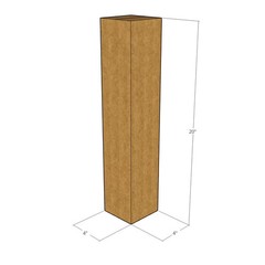 100 4x4x20 Kraft Brown Corrugated Shipping Boxes 32 ECT Single-Wall New