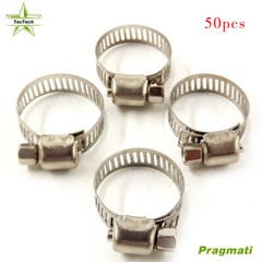 50Pieces 3/4″-1 Stainless Adjustable Drive Hose Clamps Fuel Line Worm Clips US