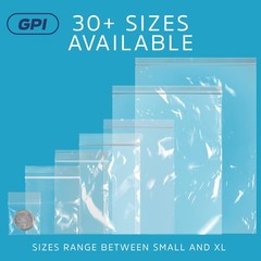 GPI 2″ x 5″ Small Zip Bags, 1000 Count, 2 Mil, Clear Plastic Reclosable Zipp…