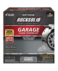 Rust-oleum Rocksolid Polycuramine Concrete Coating Dark Gray Garage Floor Kit