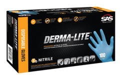 1000 SAS DERMA-LITE 6609 5mil Nitrile Lightly Powdered Gloves, Blue, X-Large