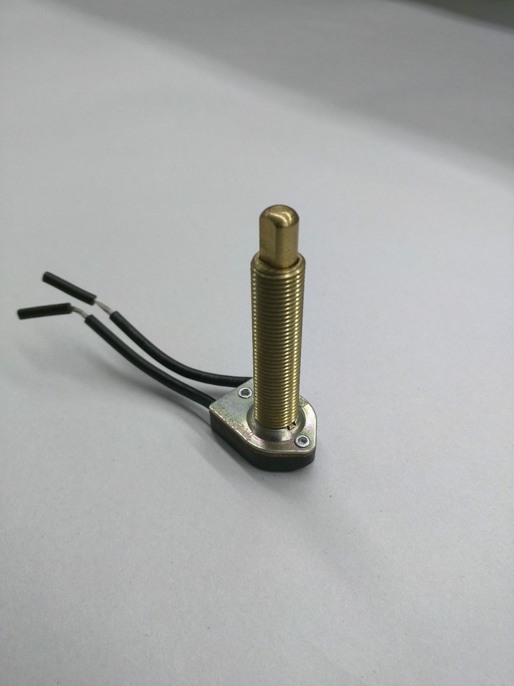 Brass Push button switch 3A 125V, 1 1/2″ thread,2-1/2″ leads (96.8-70)