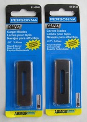 20 (TWO 10-PACKS) PERSONNA 61-0140 ARMOR EDGE ROUND CORNER CARPET BLADES