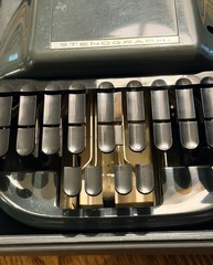 Vintage 1980’s Stenograph Court Reporter Shorthand Machine Case, Paper FREE SHIP