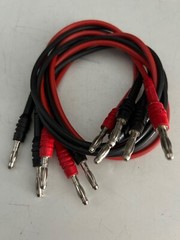 ITT patch cord banana plug ends 2-RED 3-BLACK 21long 16in cord USED Good cond