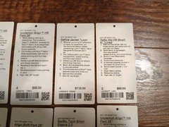 Set of 12 Lululemon tags – Read Description