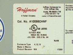 Hoffman A10086CHNF Electrical Enclosure Box 10x8x6″ Terminal Blocks