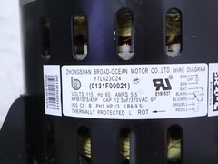 Zhongshan Broad-Ocean Y7L623C24 Blower Motor 0131F00021 1/3HP 115V 1075RPM 4SPD
