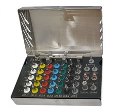 Dental Implant 35 Integral Stopper Drills with 6 Drivers and Keys. Complete Kit