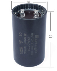 86-103 MFD (Uf) Motor Start Capacitor Compatible for Franklin Control Box 280107