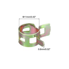 MECCANIXITY ID 11mm 7/16inch Fuel Line Hose Clips, Pipe 7/16 Inch, Silver