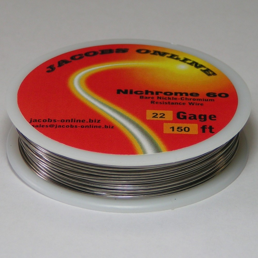 Nichrome 60 resistance wire, 22 AWG (gauge), 150 feet
