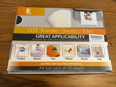 50 Sheets DTF Transfer Film 8.3 x 11.7 Instant Peel PET Transfer Film Matte A4