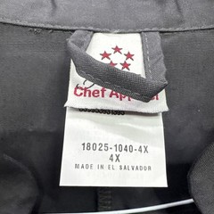 Chef Coat NWT Size 4XL Granite 5-Star Chef Apparel by White Swan Short Sleeve