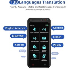 Portable Language Translator Device 138 Languages 4.1″ Touch Real Time Offline