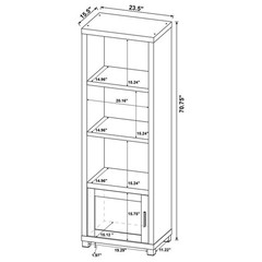 Sachin 3-shelf Engineered Wood Media Tower Dark Pine