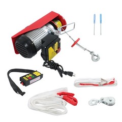 1320lbs Mini Electric Hoist Crane Winch w/ 328ft Wireless Remote Control 1150W
