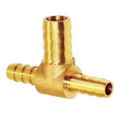 Hose Barb Reducer Tee 5/16 x 1/2 x 5/16 Inch 3 Way Brass Union Fitting
