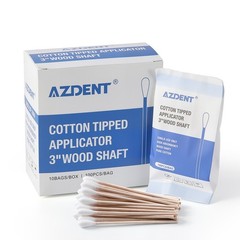 1000pcs Cotton Tipped Applicators 3″（7.6cm）Wooden Swabs Medical Disposable Clean