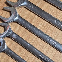 Wright Tool Combination Wrench Set 11 Piece SAE Set 911 3/8 Through 1 Made USA