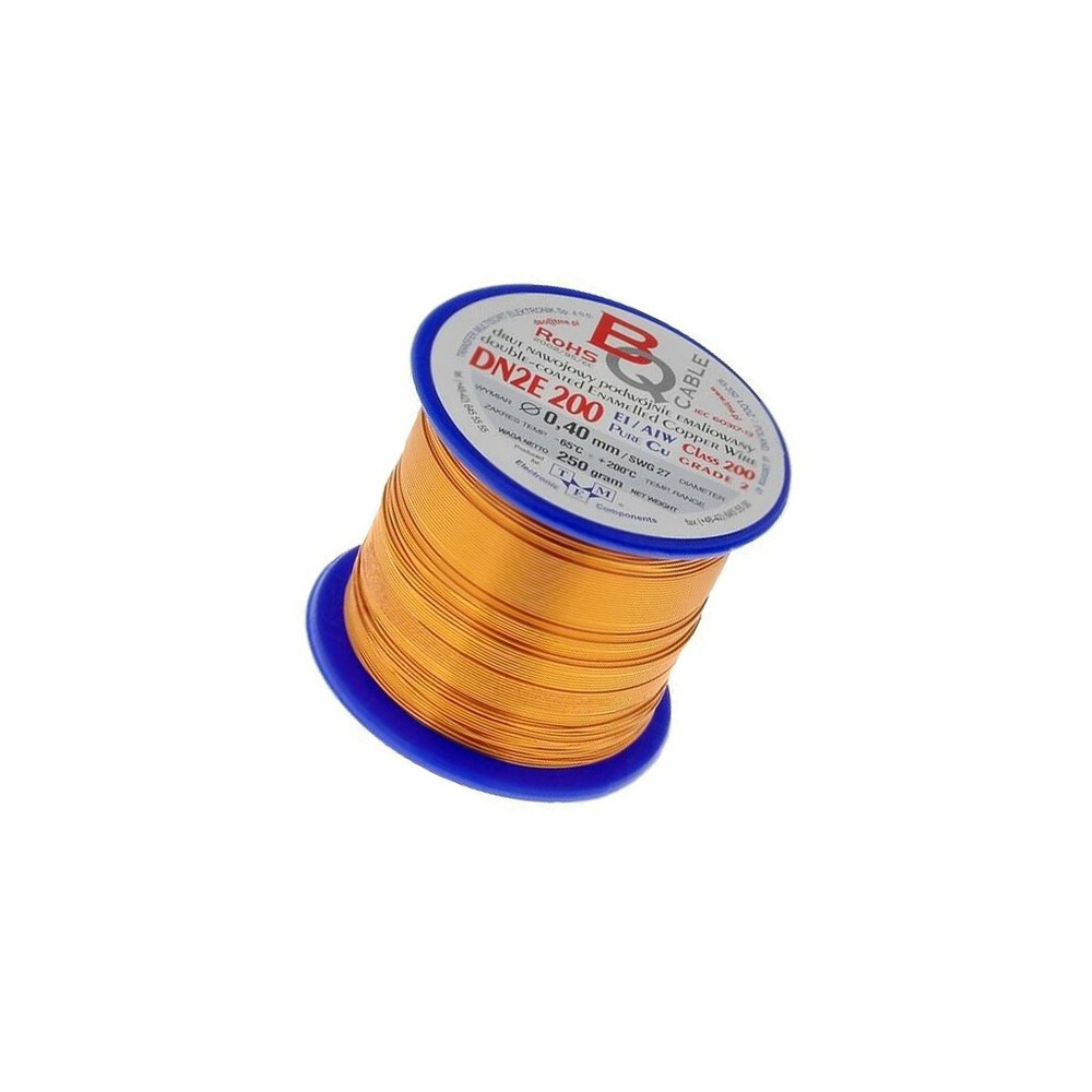 DN2E0.40/0.25 winding wire double enamelled 0.4mm 0.25kg -65-200°C BQ CABLE