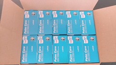 Palm Care Powder Free Nitrile Gloves (Large) Case / 10 boxes/ 1000 gloves-blue