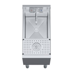 22 in. x 12 in. Underbar Mixology Station – Sink, Glass Rinser & Dipper Well
