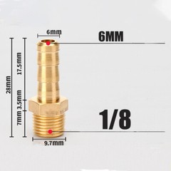 5pcs Hose Barb Fittings 1/4″ Barb To 1/8″ NPT Male Thread Air Hose Fitting