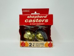 Shepherd 2 1/4 Casters Pair Stem 9319 63MM Plate Type Hard Floor Wheel