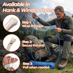 Heavy Duty Polyester Double Braided Rope, Arborist Rigging, Tree Work, Halyard,