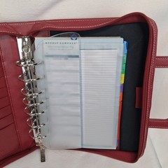 FRANKLIN COVEY Red 7 Ring Planner Binder With Handles Full Zip Read