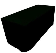 4′ ft. Fitted Polyester Table Cover Wedding Banquet Event Tablecloth Black