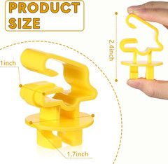 200-Pack T-Post Insulators, Short Wire Clips for 1.25/1.33 Posts, Yellow Std Fit
