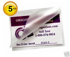 500/pack File Card size 5 Mil Hot Laminating Pouches 3-1/2 x 5-1/2 Clear 3.5×5.5