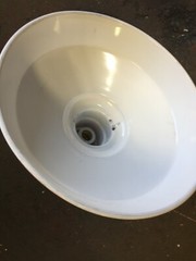 OLD STOCK RLM Standard Dome 16″ Industrial Lighting Fixture Red USED