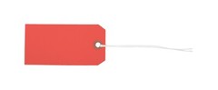 100 Red Tags 4 3/4″ x 2 3/8″ Size 5 Inventory Shipping Hang Tag with String