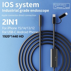 For Android Cell Phones iPhone iOS Endoscope Inspection Camera Snake Cam HD1080P