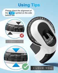 3D Embossing Label Maker with 6 Color Label Tapes 3/8″ for Dymo Omega Xpress