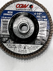 CGW ABRASIVES Flap Disc: 4-1/2" Dia, 36 Grit, Zirconia Alumina, Type 29 QTY