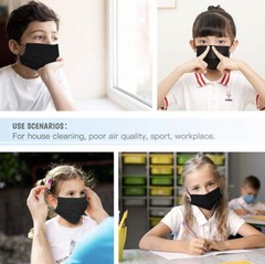 100/50 Pcs Kids Unisex Black Face Mask Mouth & Nose Protector Respirator Masks
