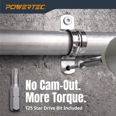 POWERTEC Cement Screws #8 x 15/8″, Ruspert Coated Concrete Screws with T25 To…