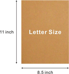 120 Sheets Kraft Paper Letter Sized (8.5X11 Inches) 120 GSM (45LB) Brown Station