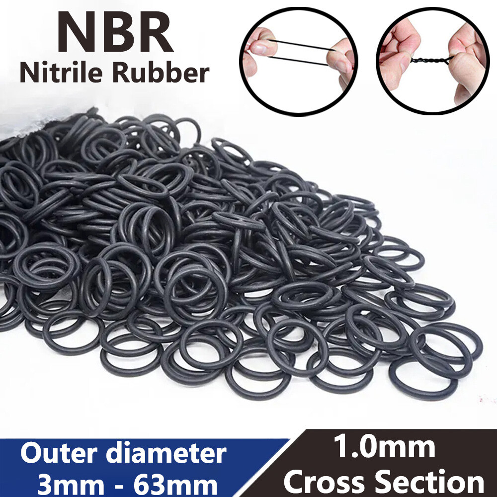 1.0mm Cross Section Nitrile Rubber O-Rings Seals 3mm – 63mm OD O Ring Sealing