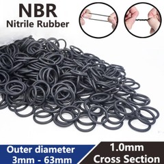 1.0mm Cross Section Nitrile Rubber O-Rings Seals 3mm – 63mm OD O Ring Sealing