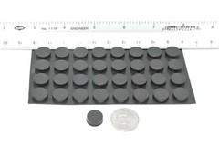 12mm D x 5mm H Round Small Rubber Feet 3M Adhesive Backing 32 Feet per Package