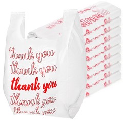 Lawei 500 Count Thank You Bags Reusable Grocery Bag 13 x 7 x 21 Inch Plastic…