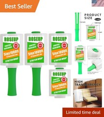 Moisture-Resistant Stretch Wrap Film 5″ x 1000ft for Safe Packing – 4 Pack