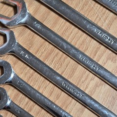 Wright Tool Combination Wrench Set 11 Piece SAE Set 911 3/8 Through 1 Made USA