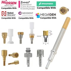 Dental Titanium Overdenture Locator Abutment Compatible Multi Implant Systems